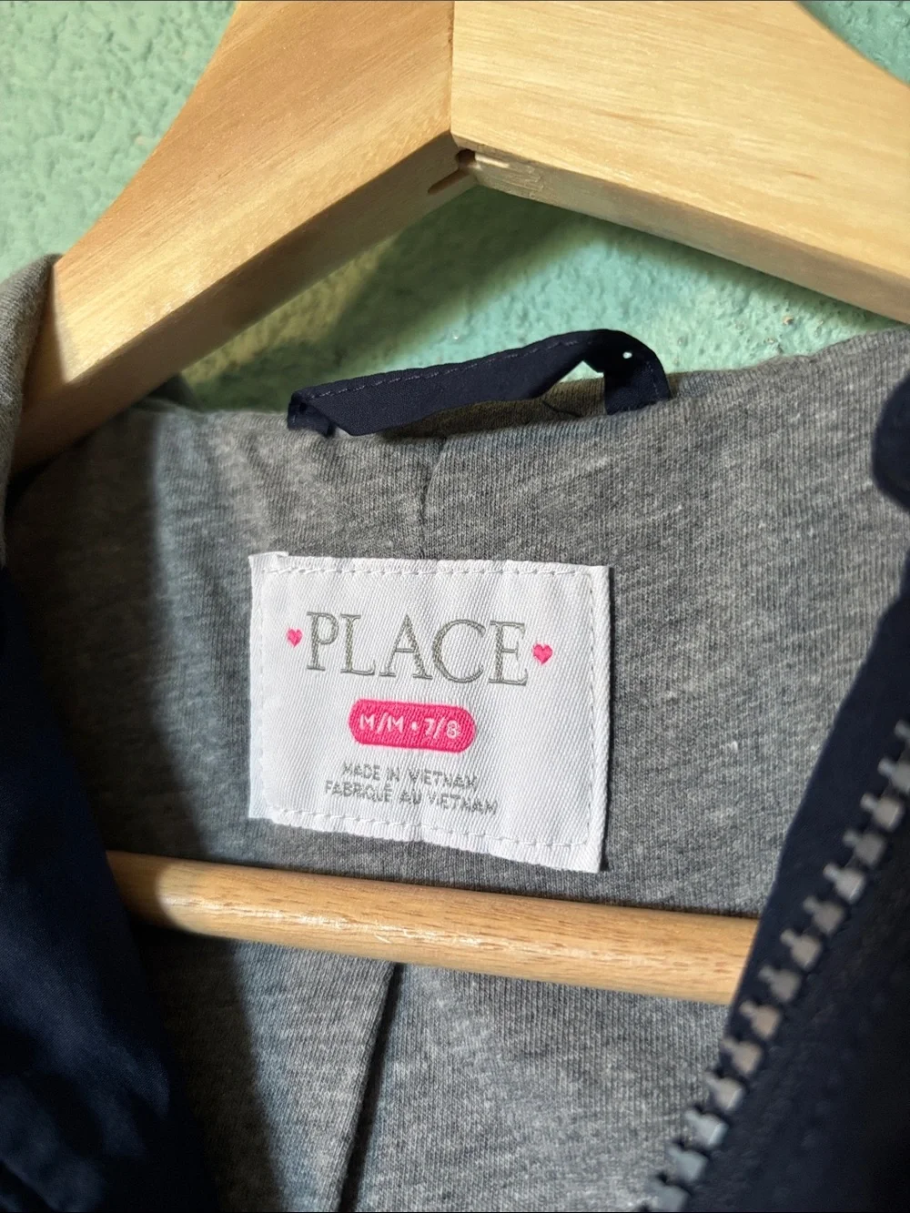 The Children’s Place Navy Girls Lightweight Jacket with Hood Size M 7/8 Good